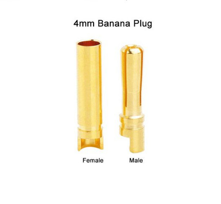 Nontoxic ESC Banana Plug Connectors 4mm Female Male For RC Battery
