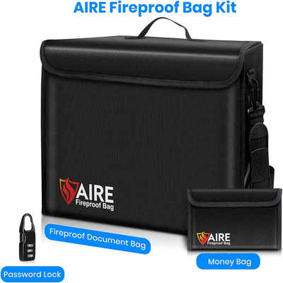 Hexie Waterproof  Lipo Safe Bag 17"X12"X6" With 5"X8" Money Bag