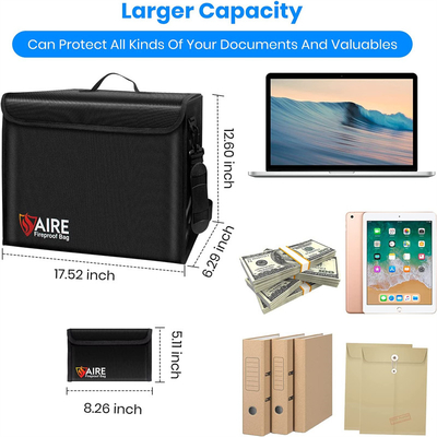 Hexie Waterproof  Lipo Safe Bag 17"X12"X6" With 5"X8" Money Bag