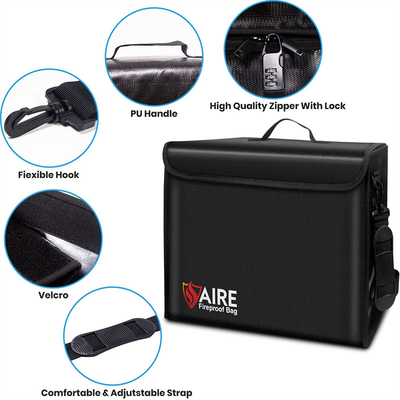 Hexie Waterproof  Lipo Safe Bag 17"X12"X6" With 5"X8" Money Bag