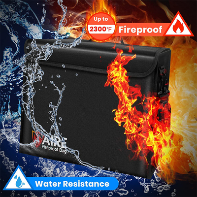 Hexie Waterproof  Lipo Safe Bag 17"X12"X6" With 5"X8" Money Bag