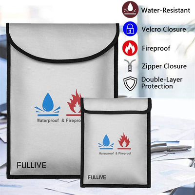 Fiberglass Cloth Lipo Safe Bag Multipurpose Durable With Zipper