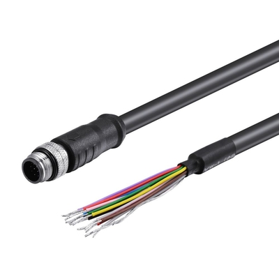 Oilproof Camera Electronics Wire Harness Cable Assemblies M12 12 Pin
