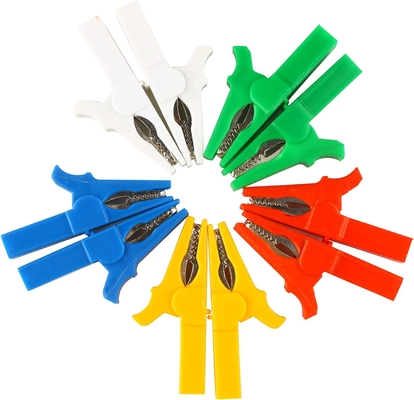 Stable Multimeter Insulated Crocodile Clips Multicolor For 4mm Banana Plug