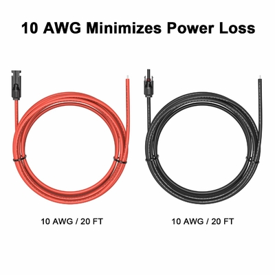 Weatherproof Photovoltaic Solar Cable 12-24V Antiwear Multipurpose