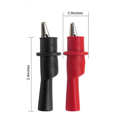 1000V 10A Multimeter Crocodile Clips , Multipurpose Battery Alligator Clips