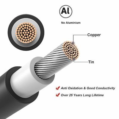 Weatherproof Photovoltaic Solar Cable 12-24V Antiwear Multipurpose