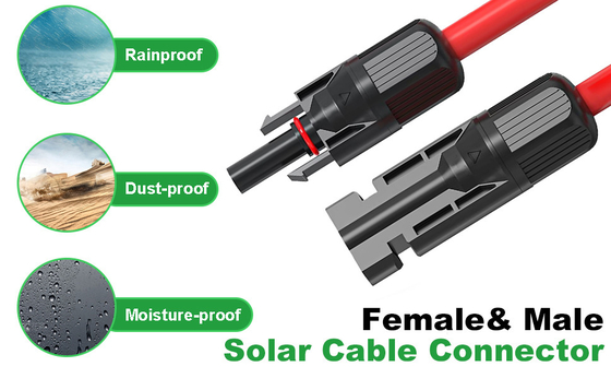DC 10AWG PV Photovoltaic Solar Cable With Waterproof Connectors
