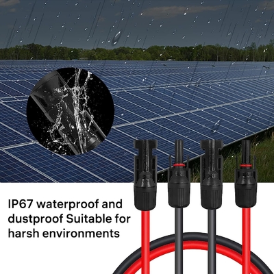 DC 10AWG PV Photovoltaic Solar Cable With Waterproof Connectors
